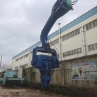Long length sheet piling/withdrawing with excavator mounted vibro hammer