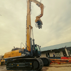 Excavator mounted Vibro hammer for fast pille driving construction projects