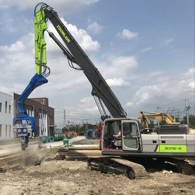 Excavator-Fit Pile Driver - Low Vibration Short Period & 180° Rotation Adjustment