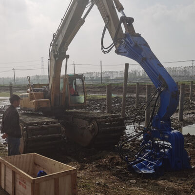 Power Your Solar Project: A High-Performance Pile Driver with Strong Vibration & Easy Mounting for SDLG Excavators