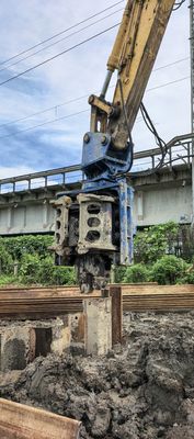 35ton SHANTUI Excavator Side Grip Hydraulic Pile Driver and Smooth Pile Lifting for 6-12M Pile Driver