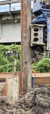 35톤 SHANTUI 굴착기, 6-12M 길이용 측면 그립 유압 말뚝 박기