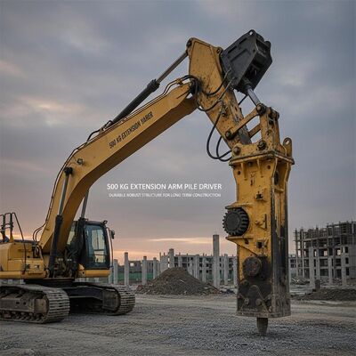500 Kg Extension Arm Excavator Mounted Pile Driver Durable Robust Structure Designed for Long Term Construction Projects